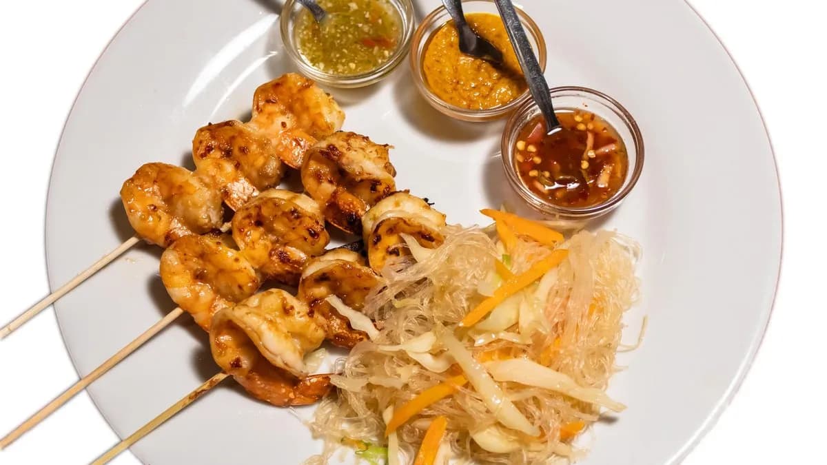 Grillezett rák chili szósszal, sült rizstésztával