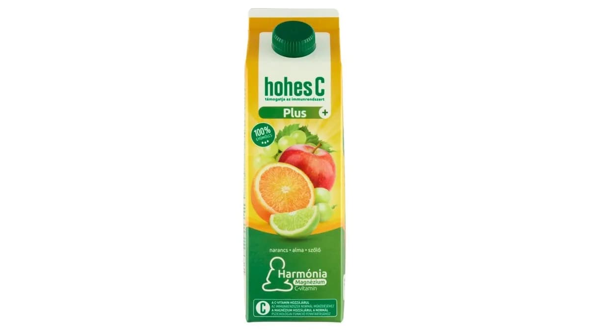 Hohes C Plus+ Magnézium 100% narancs-alma-szőlő-lime vegyes gyümölcslé 1 l