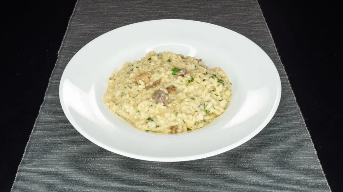 Risotto funghi porcini e filetto di maiale