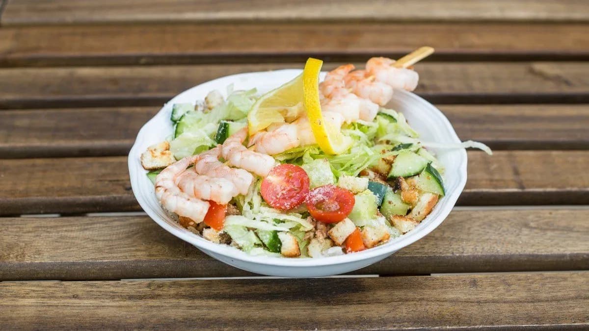 Cézár saláta garnélarákkal