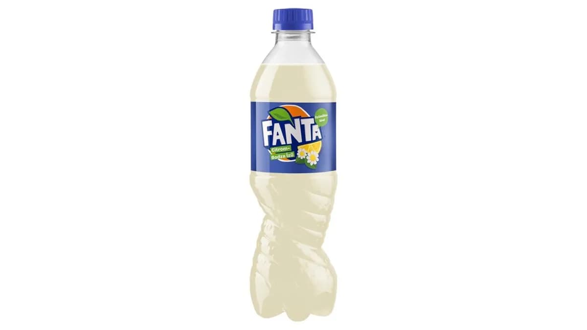 Fanta citrom-bodza ízű energiaszegény szénsavas üdítőital cukorral és édesítőszerekkel 500 ml