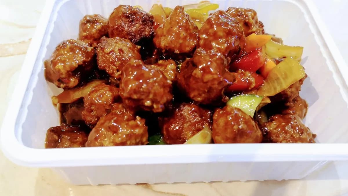 Húsos gombóc zöldséggel/Meatballs with vegetables