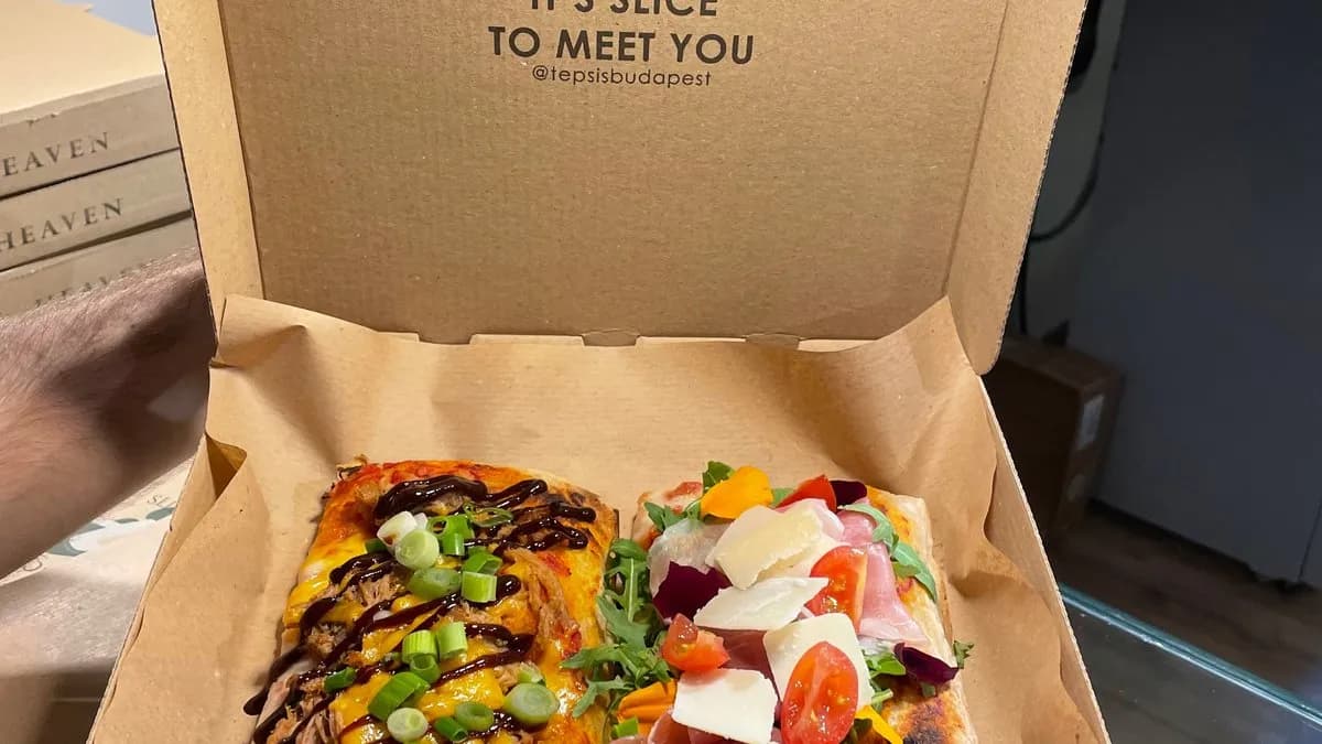Kedvezményes 2 szeletes pizza box