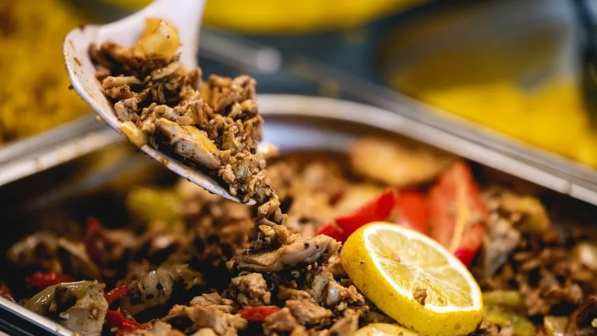 Közepes fajita csirke tál