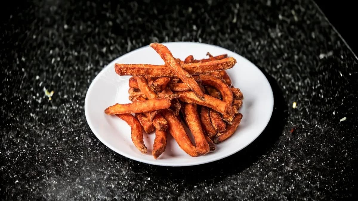 Édesburgonya hasábok