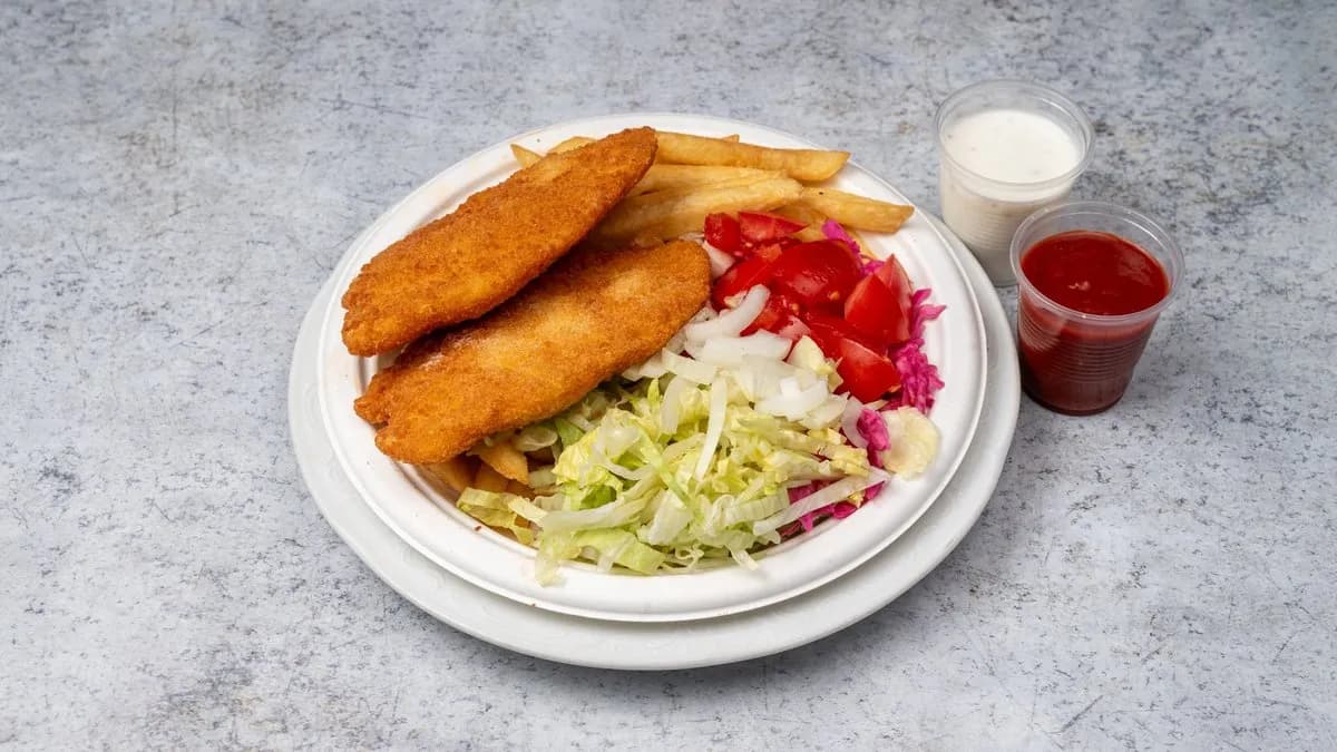 Rántott csirkés tál