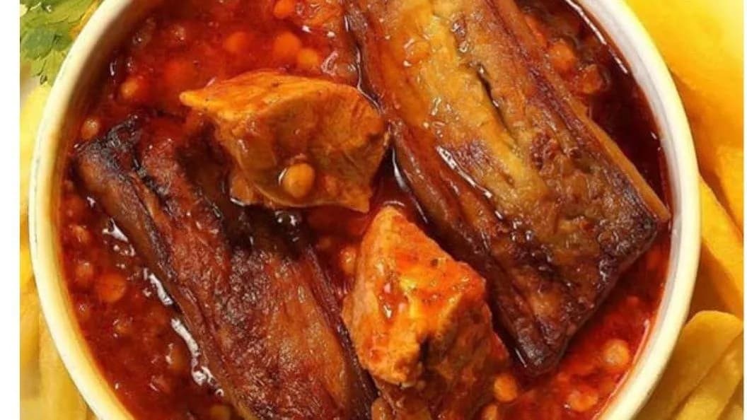 Geymeh Bademjan with rice