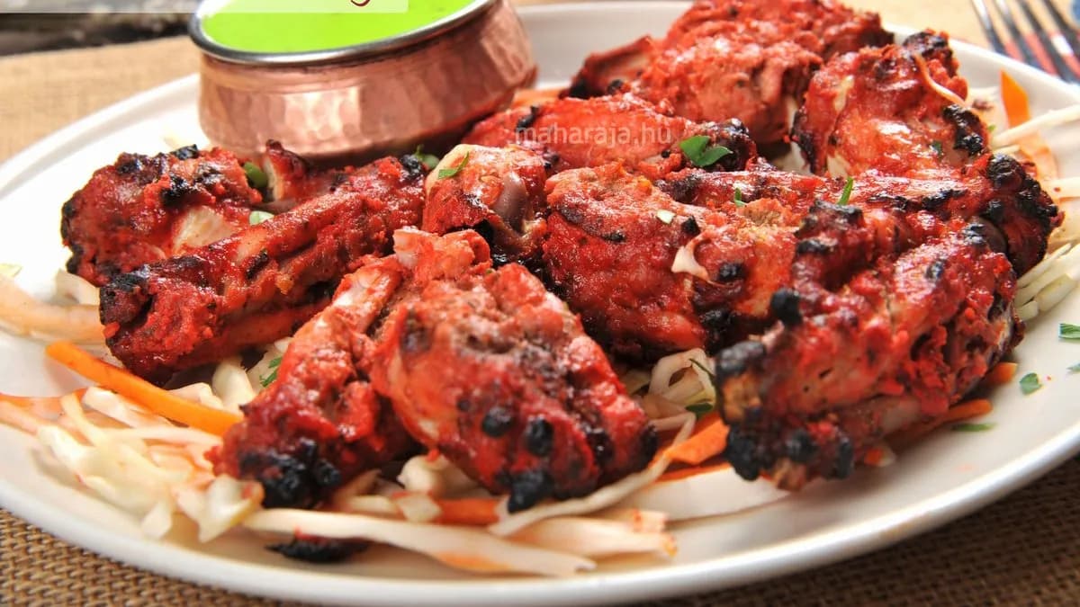 Tandoorban sült joghurtban pácolt csirke szárnyak (Tandoori Chicken Wings)