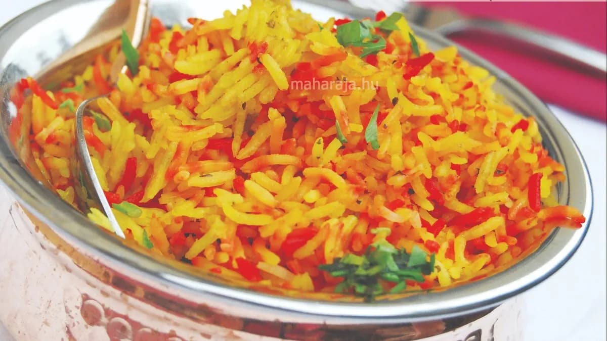 Basmati rizs pulao módon elkészítve (Pulao Rice)
