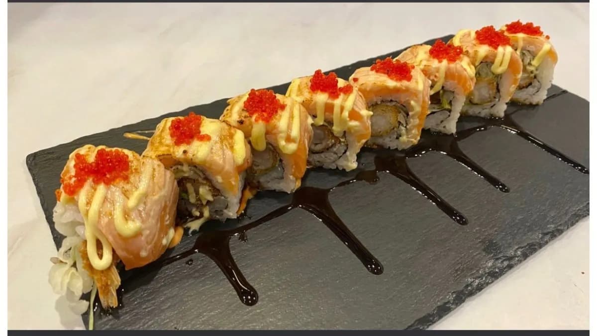 Flambe Salmon Tempura