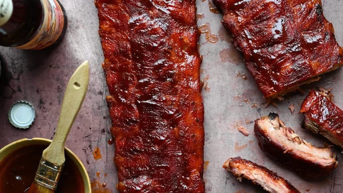 Kemencében sült BBQ oldalas/Spare ribs