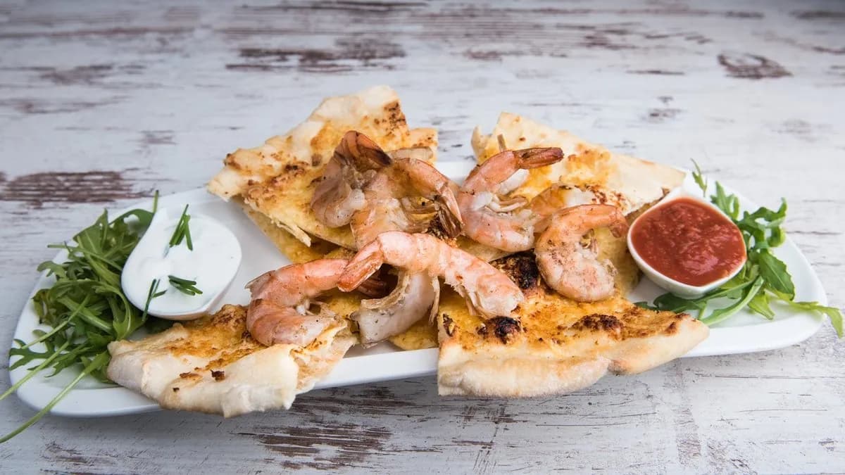 Focaccia királyrákkal