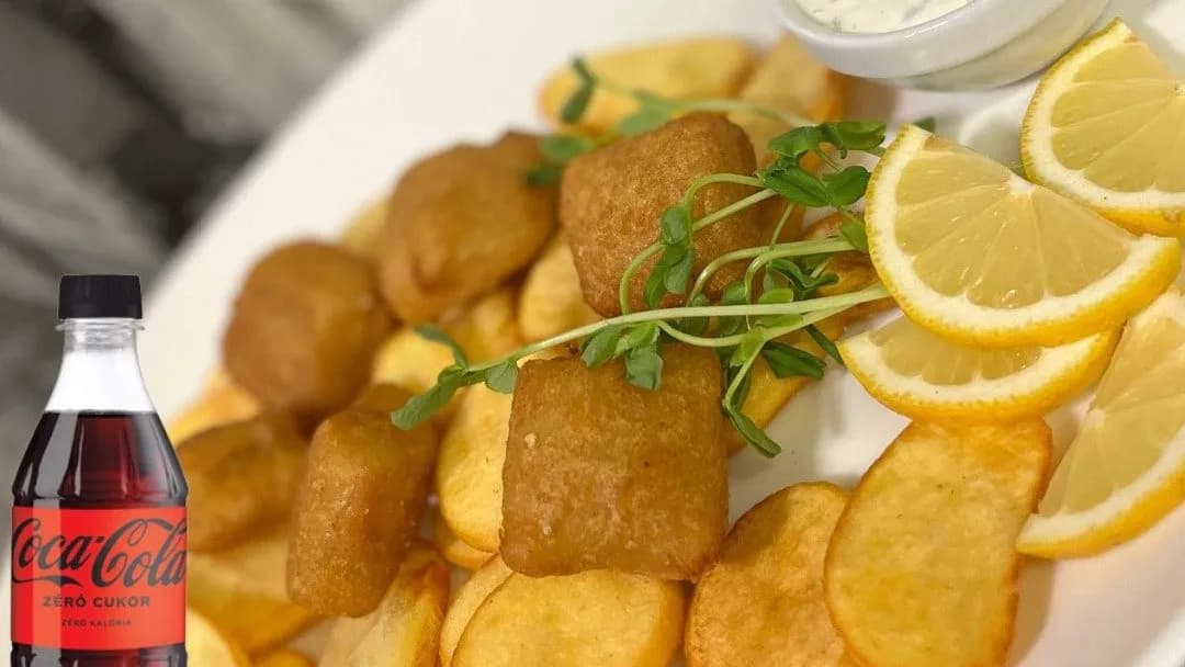 Fish & chips + Coca Cola 0,33l dobozos