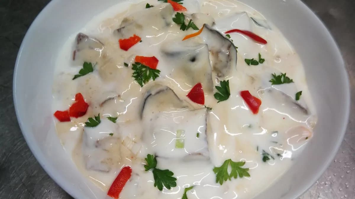 Joghurtos padlizsán saláta