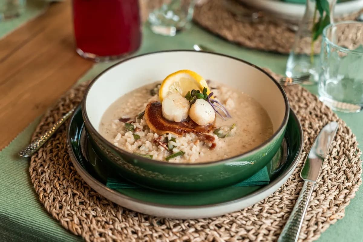 Scallops and Pancetta Risotto