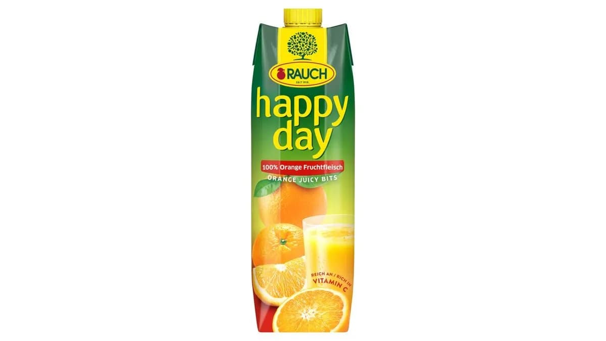 Rauch Happy Day 100% narancslé gyümölcshússal narancslésűrítményből 1 l