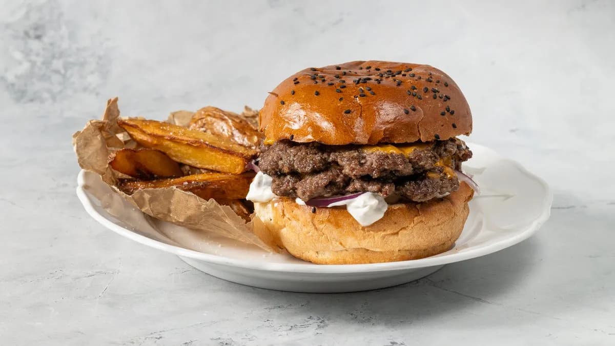 Double smashed burger