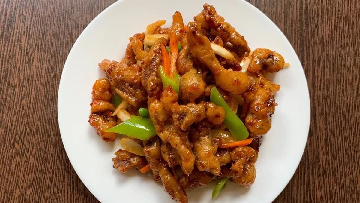 Zöldséges kacsahús (csípős) menü rizzsel