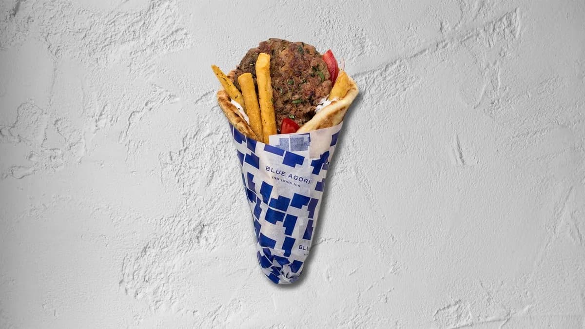 Bifteki pita 🌯🐮🐷 szénsavmentes ásványvízzel