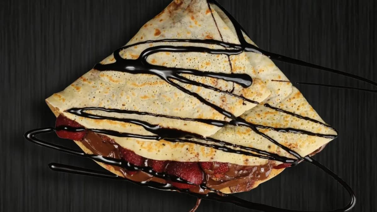 Nutellás választott gyümölccsel, csokiöntettel