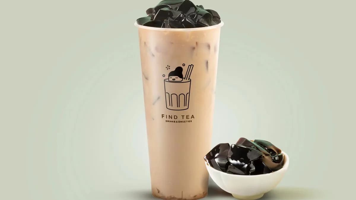 Tea jelly milk tea