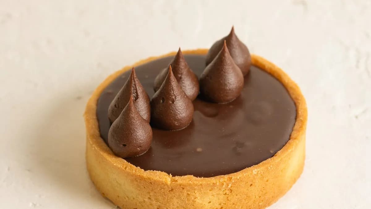 Étcsokoládés - sós karamellás tarte