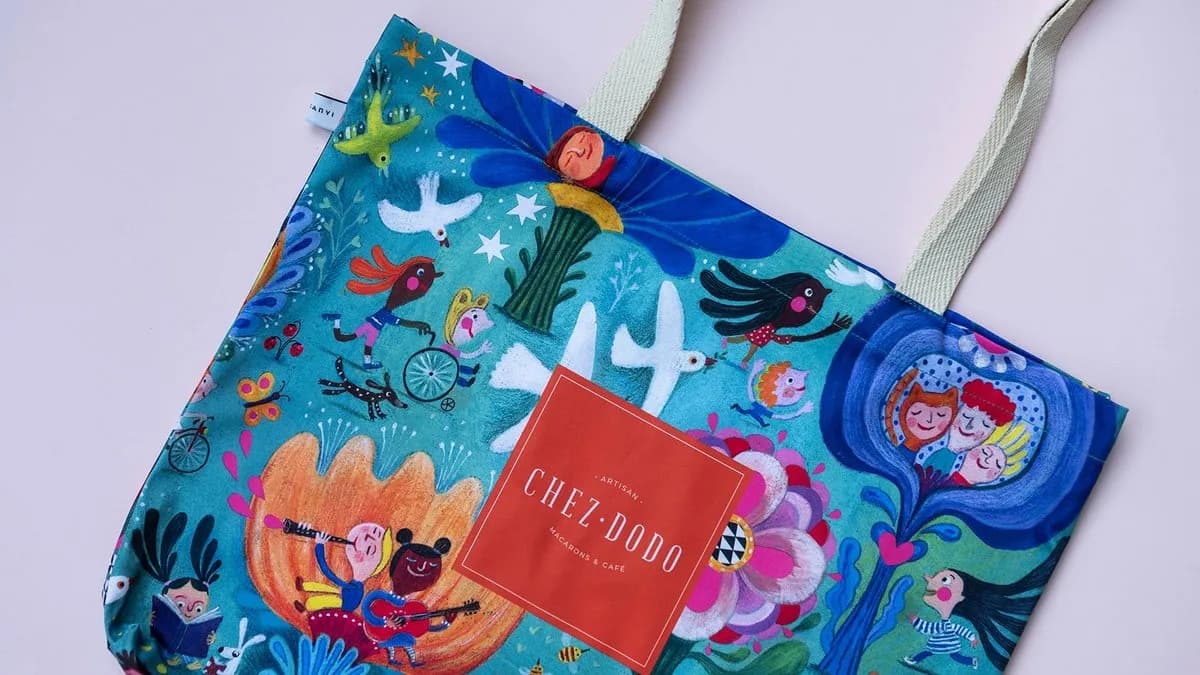 TOMCSANYI jótékonysági kollekció vászontáska (türkiz)