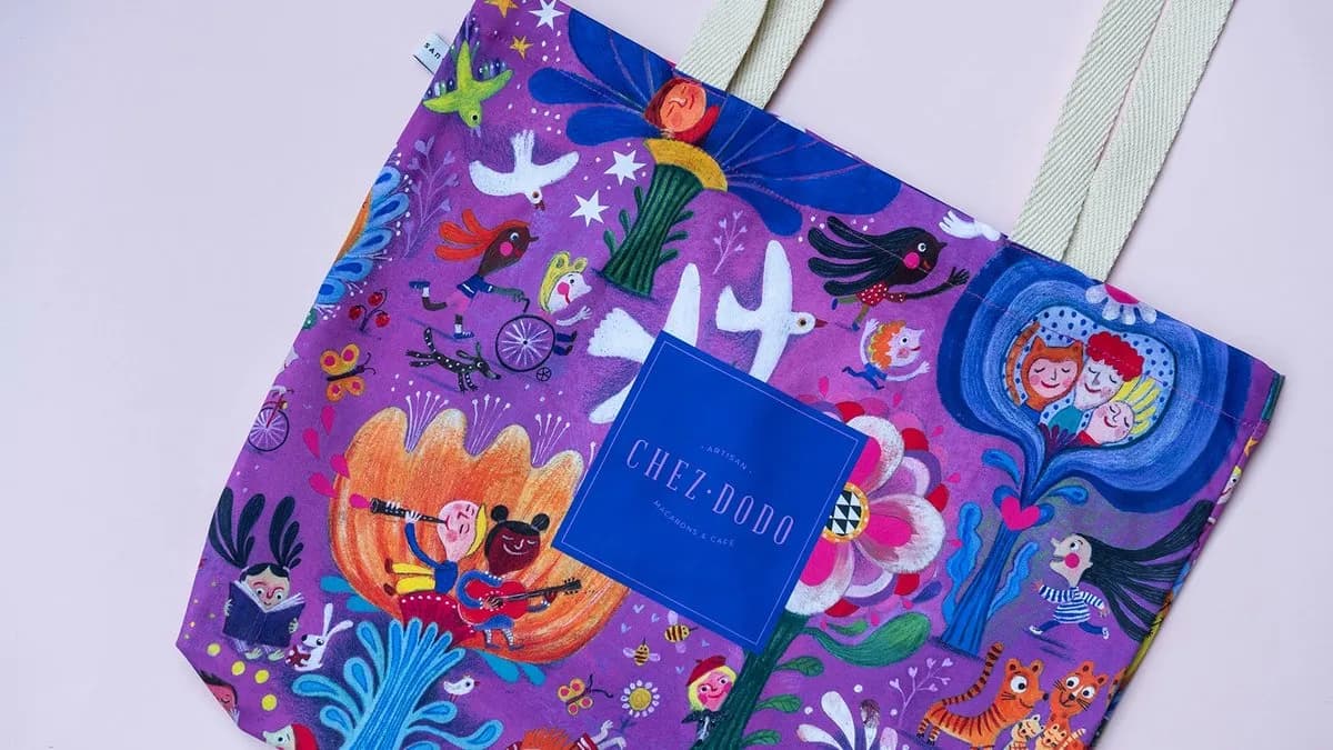 TOMCSANYI jótékonysági kollekció vászontáska (lila)