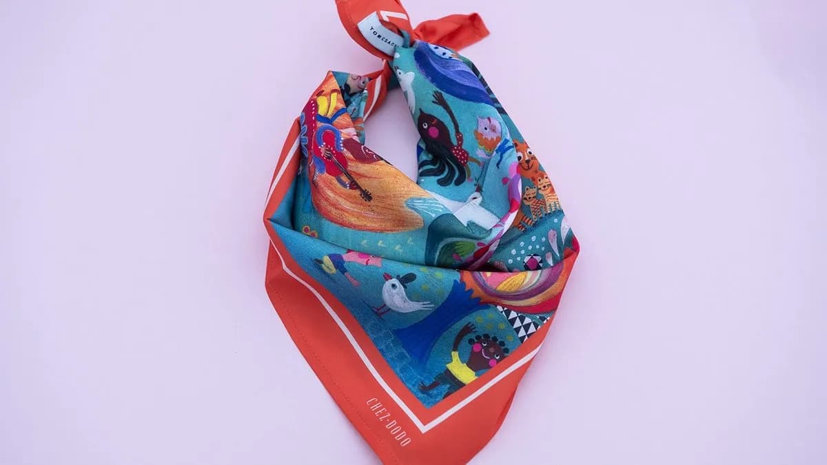 TOMCSANYI jótékonysági kollekció kendő (türkiz)