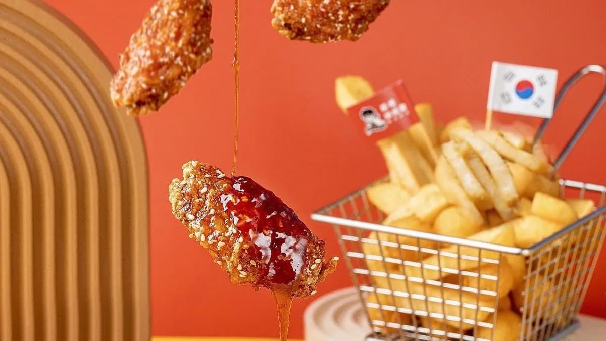 Koreai Csirkeszárny(7 db) + Burgonya