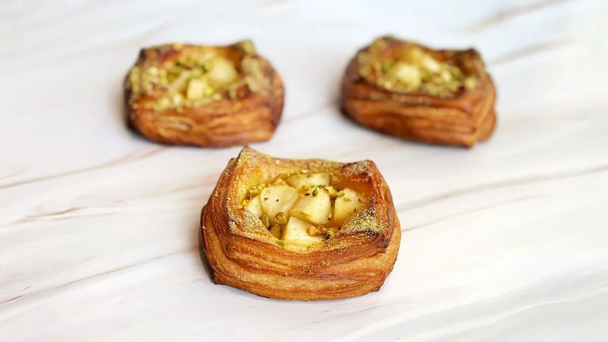 Almás-vaníliás danish