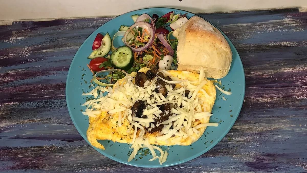 Gombás-sajtos omlett