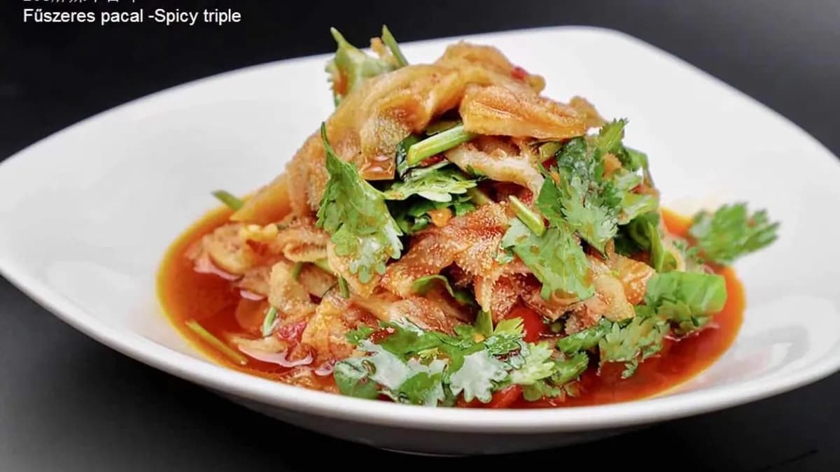 208 Fűszeres pacal 凉拌牛百叶