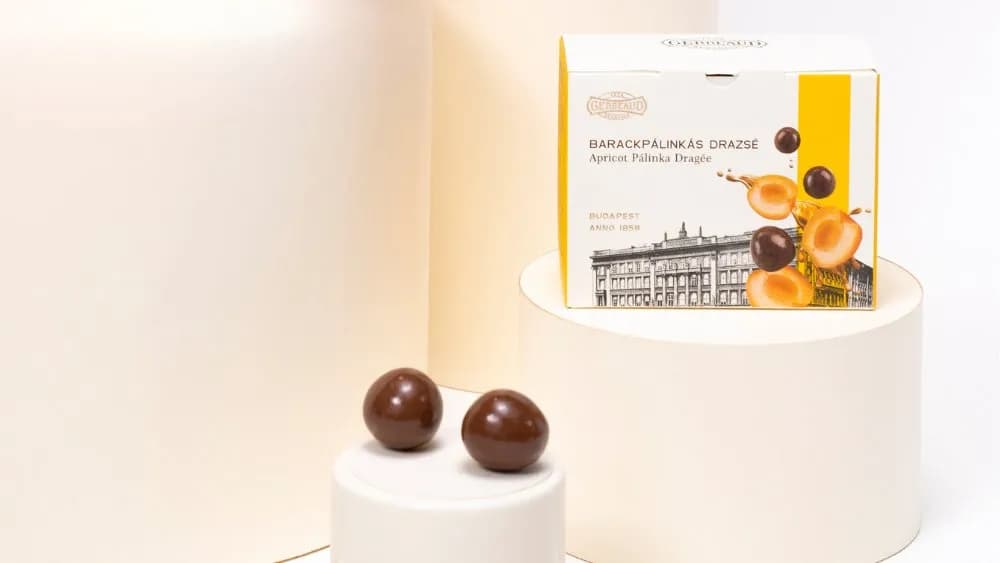 Barackpálinkás tejcsokoládé drazsé 120g