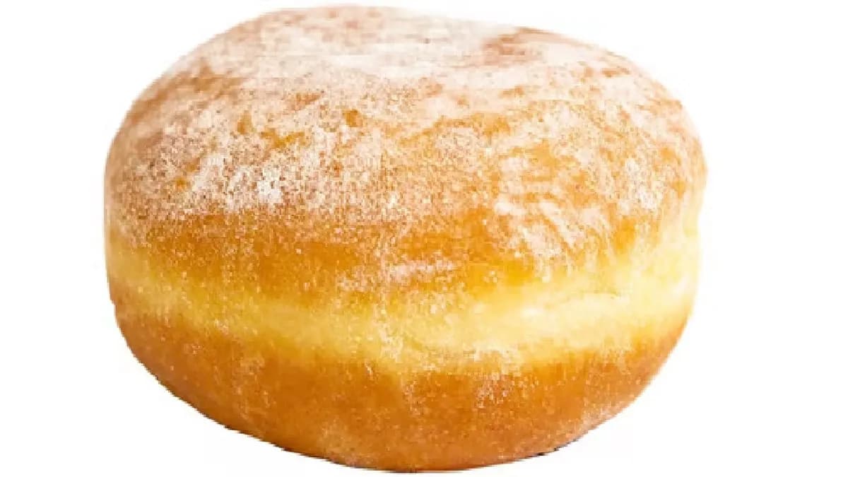 Baracklekvárral töltött fánk