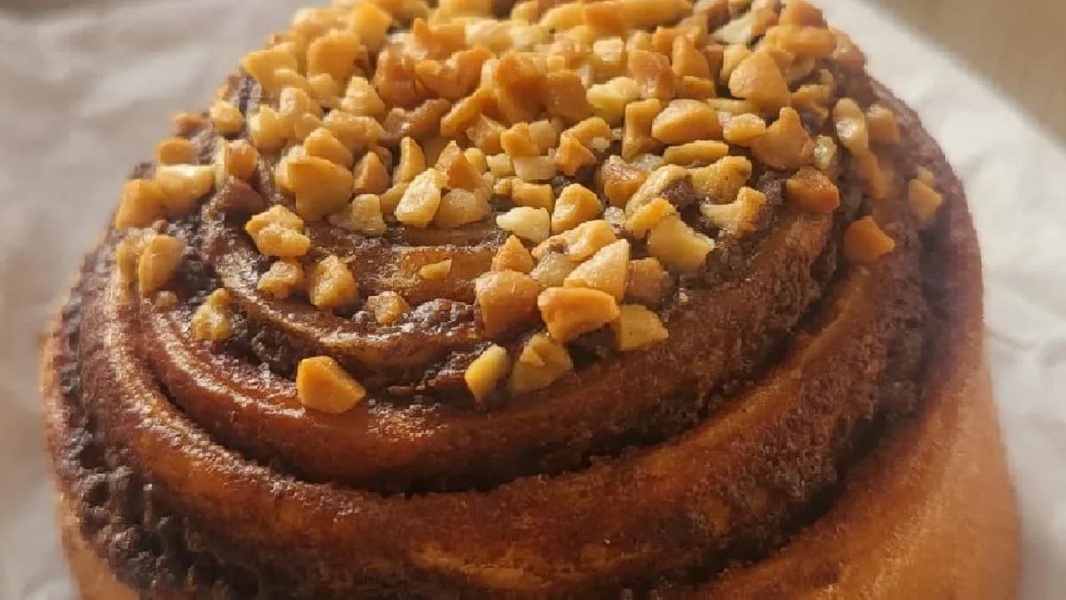 Mogyorókrémes kézműves csiga