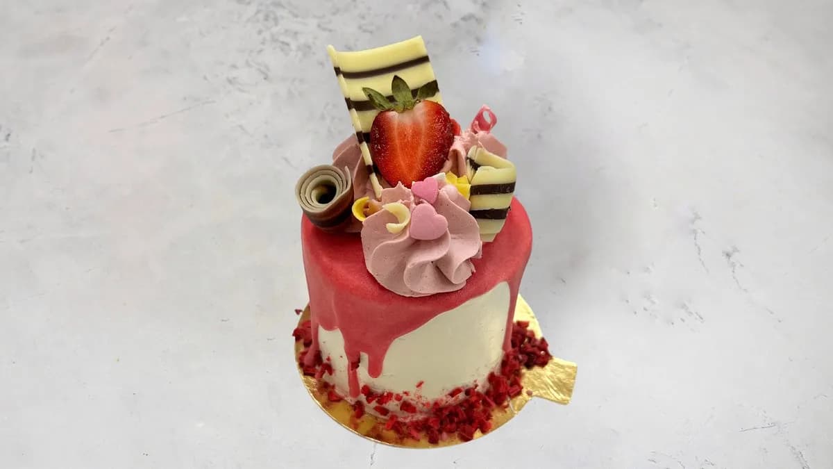 Málnás fehércsokis mini torta