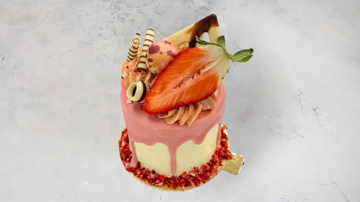 Eper - vanília mini torta