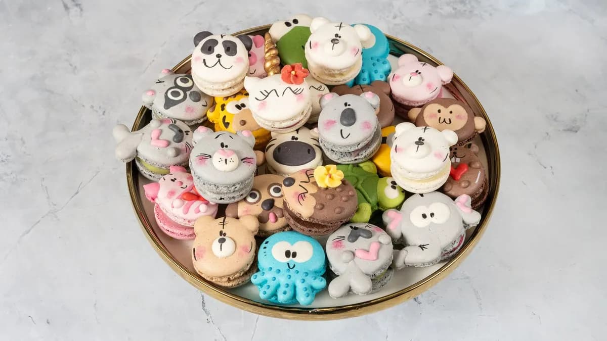 Figura macaron válogatás - 10 darabos - elviteles kartonban