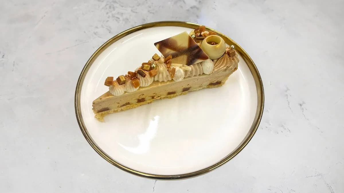 Sós karamell - fehércsoki tarte szelet