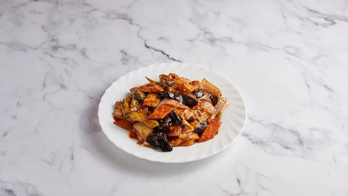 (Csípős) Zöldséges Kínai Tofu tojásos rizzsel 豆腐干和蛋炒饭