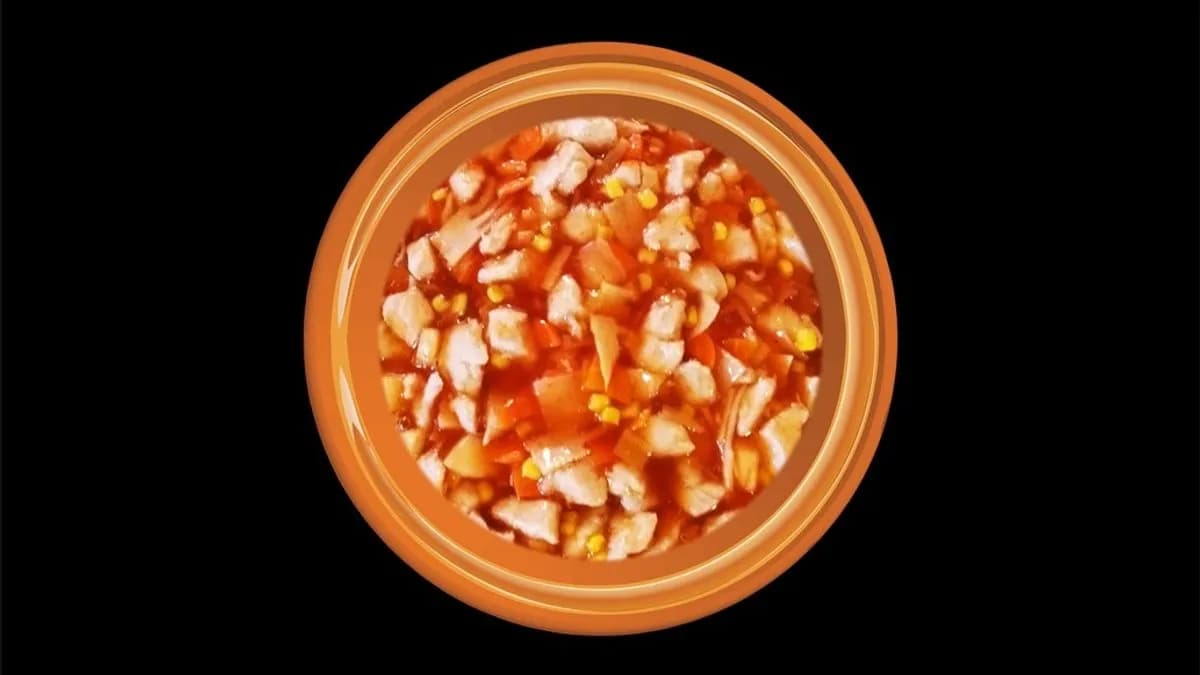 Ananászos csirkehús (nagy adag)