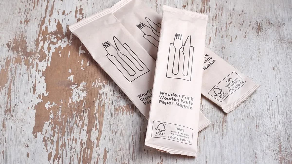 Knife - Fork - Napkin set (1 pc)