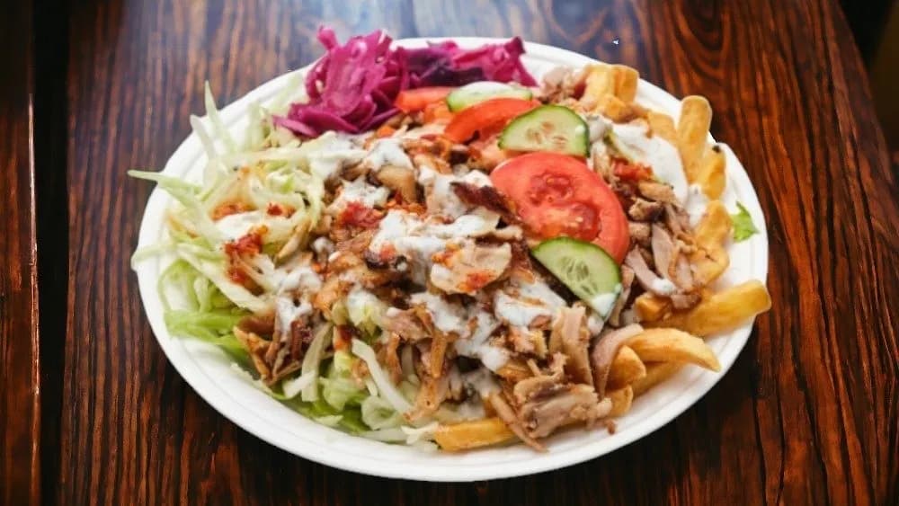 Kis gyros tál csak hússal és körettel