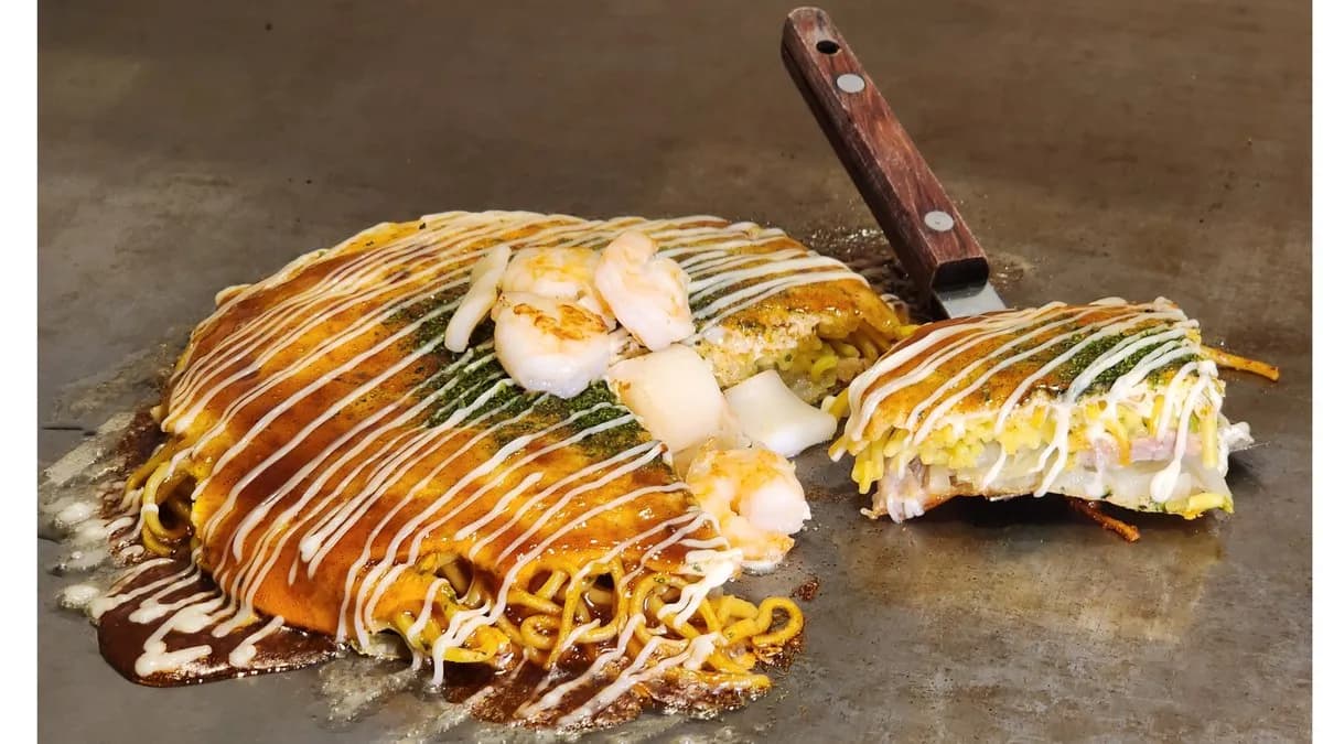 Seafood flavor okonomiyaki