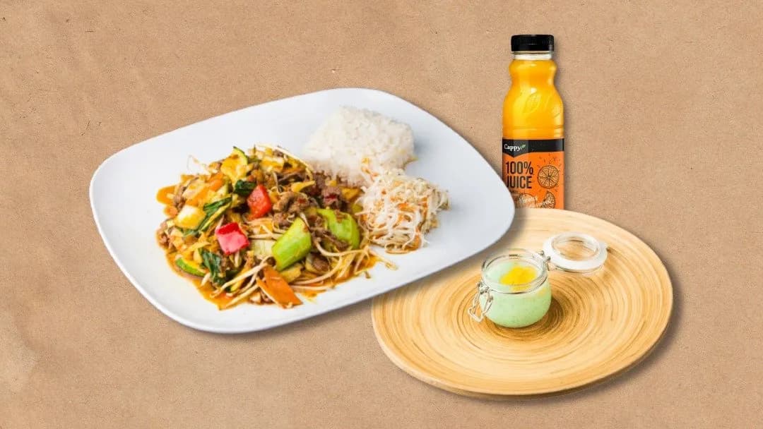 Főétel plusz desszert menü