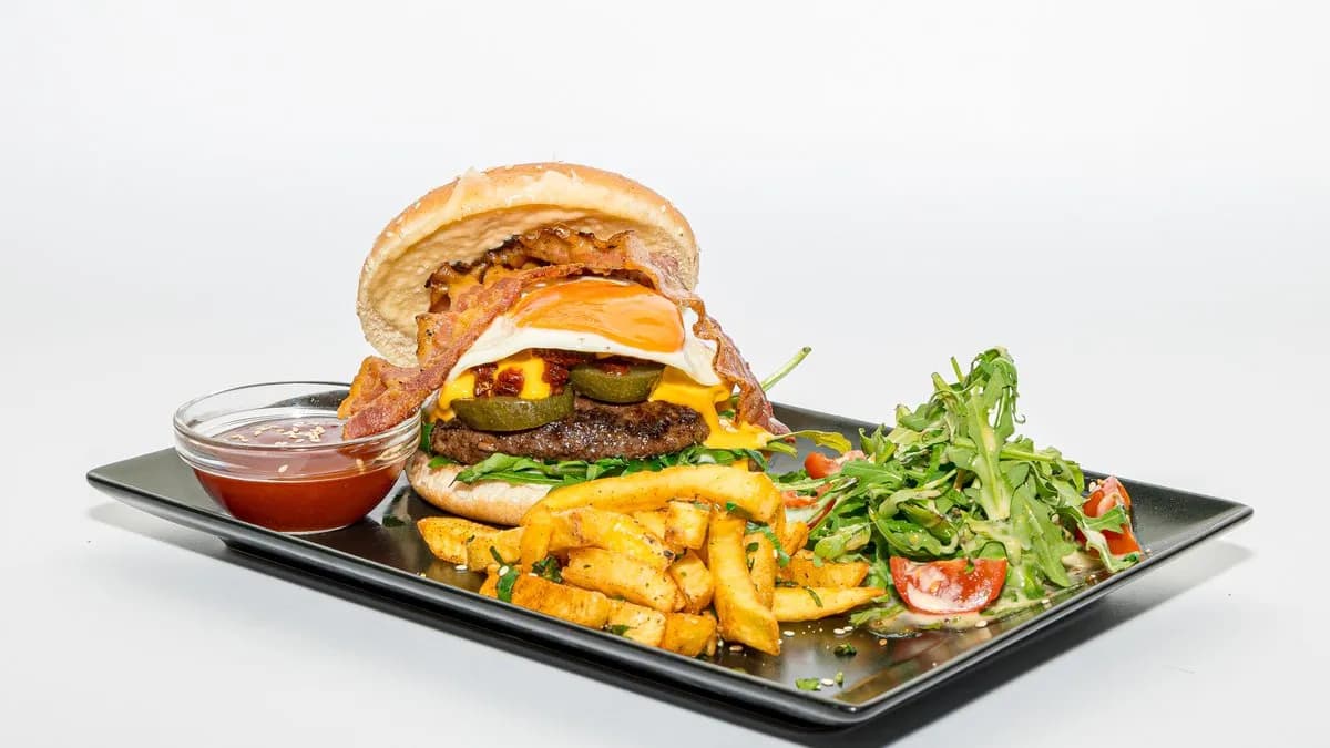 SUN ON TOP BACON BURGER MENU