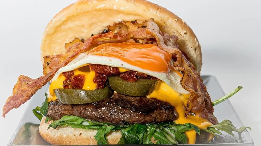 SUN ON TOP BACON BURGER