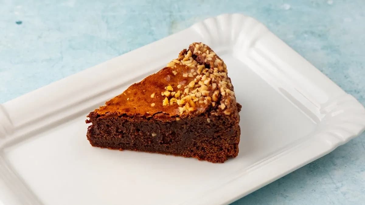 1 szelet Nutellás brownie, plasztik dobozban