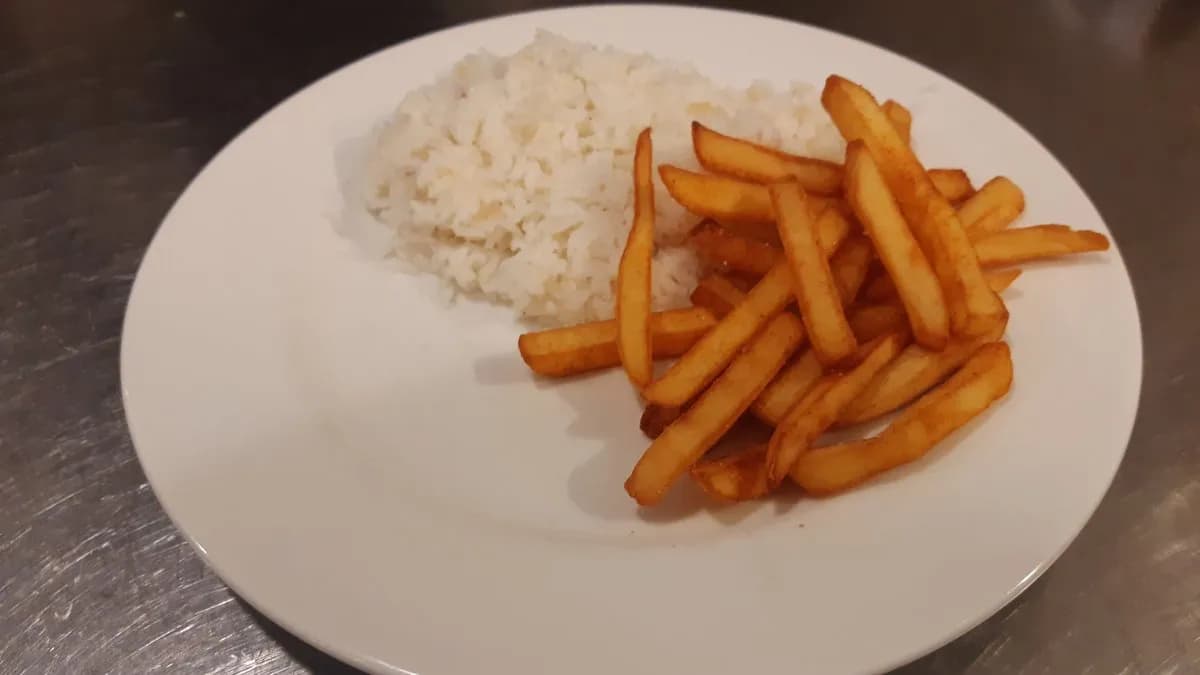 Vegyes köret (Hasábburgonya, Jázmin rizs)